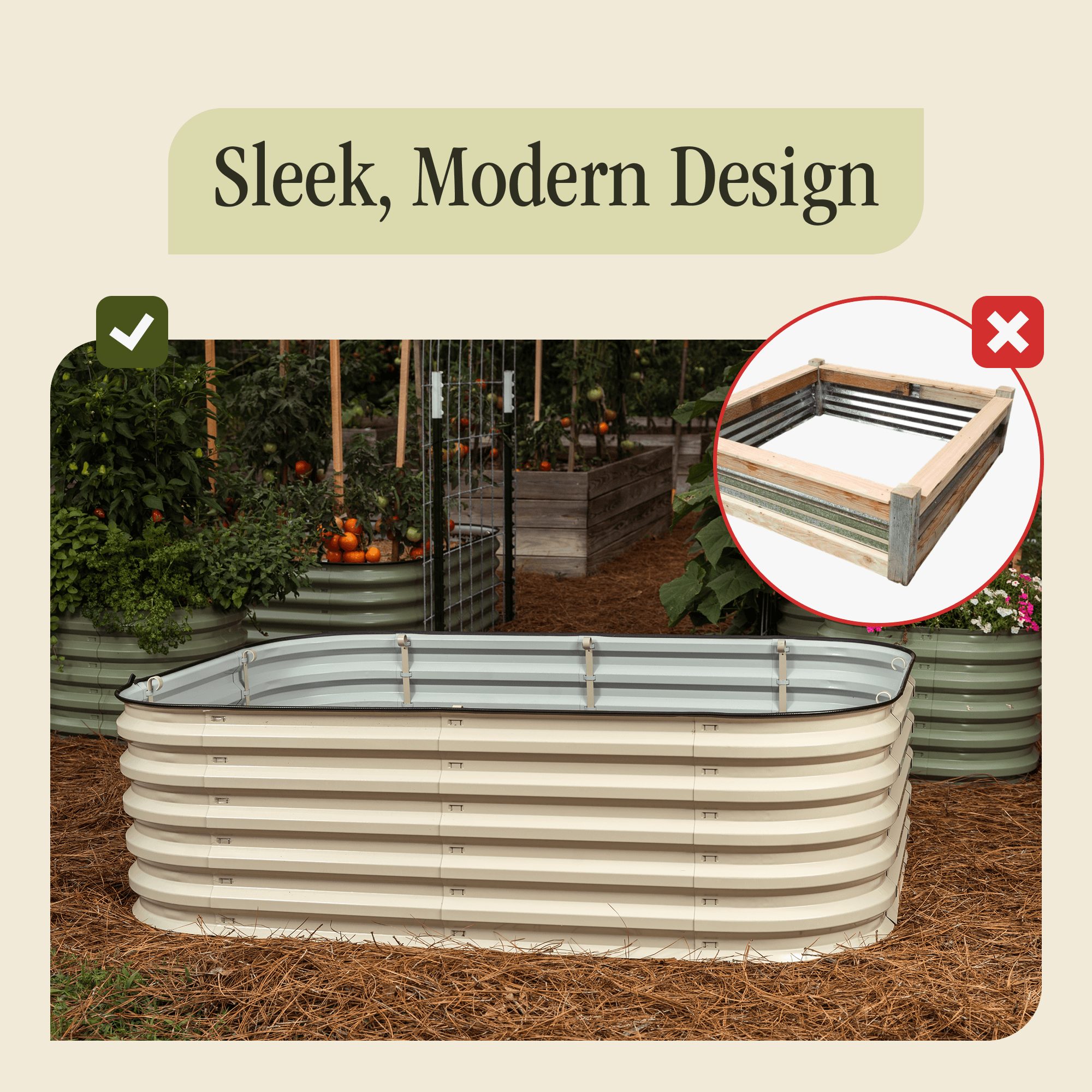 Gro-Rite Premium Raised Garden Bed - 17" Tall No Tools Needed