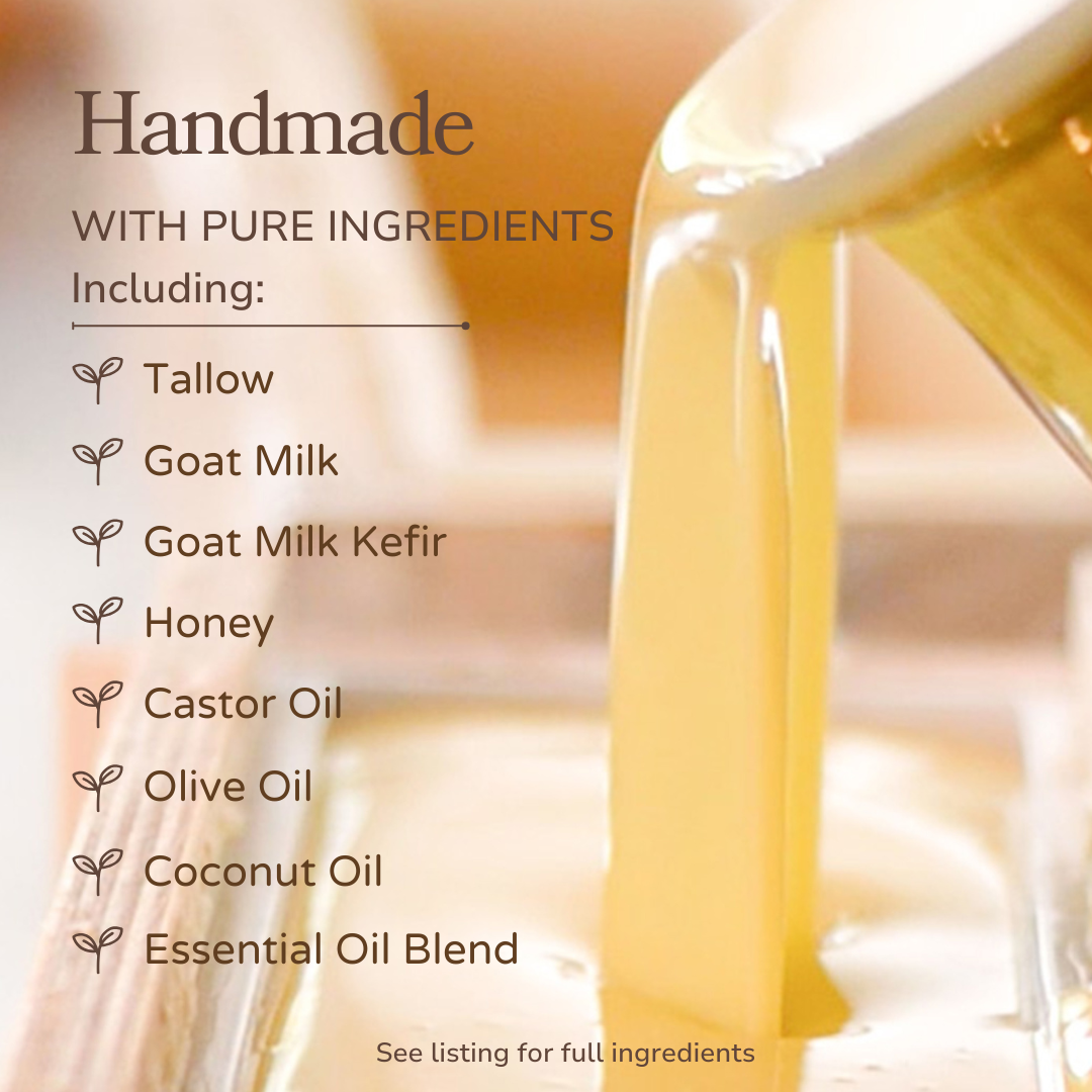 Sweet Almond + Honey Tallow Soap - Handmade Goat Milk Bar