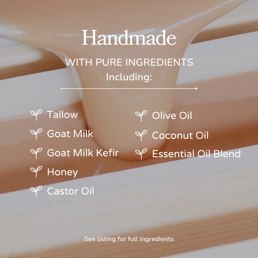 Pink Salt + Grapefruit Cleansing Bar - Exfoliating Tallow Soap