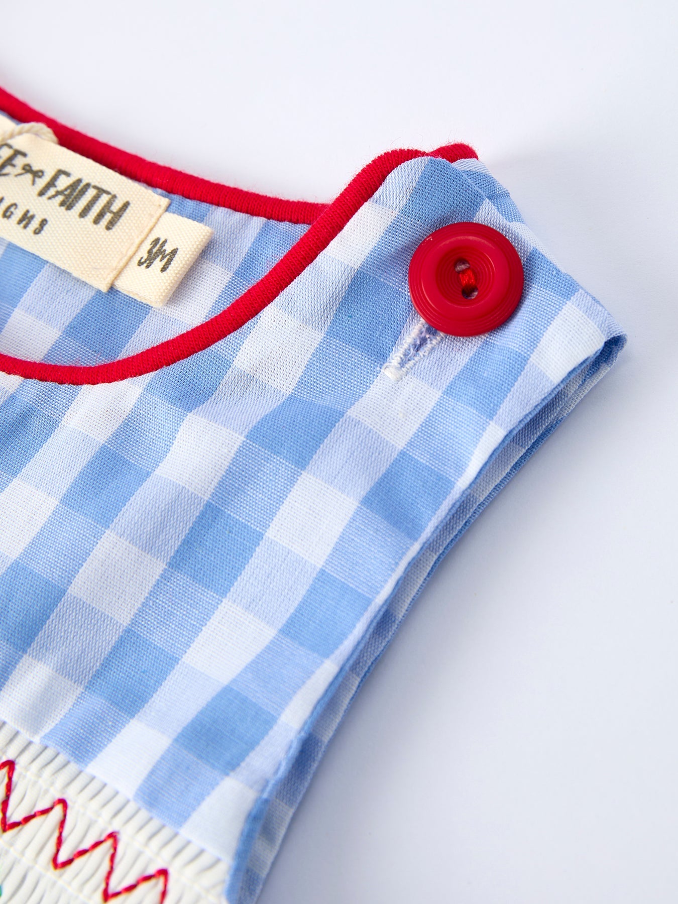 Baby Boys Summer Strawberry Smocked Romper - 100% Cotton Embroidered Outfit