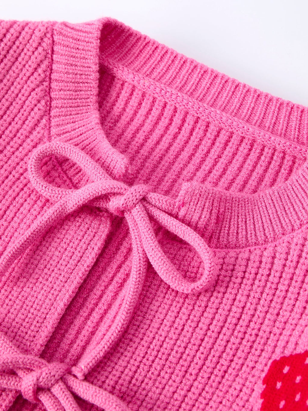 Girls Strawberry Cardigan Sweater - Cozy Layering Piece