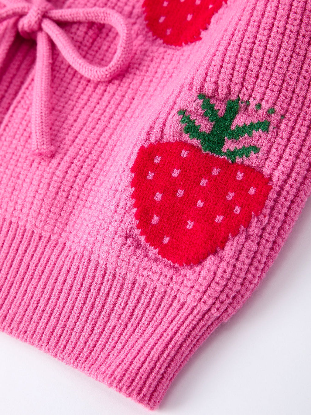 Girls Strawberry Cardigan Sweater - Cozy Layering Piece