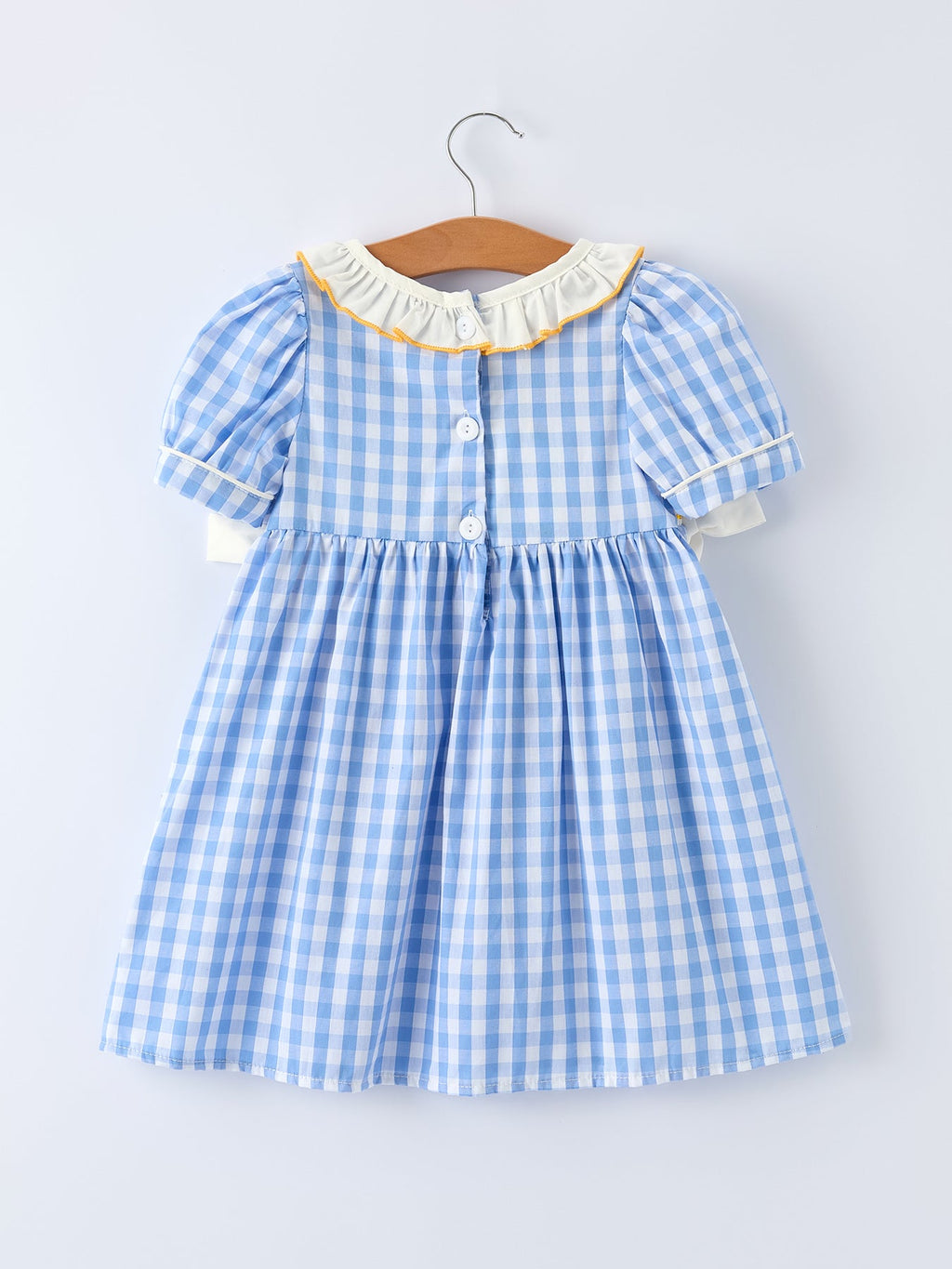 Toddler Girls Spring Daisy Smocked Dress with Bow - 100% Cotton Easter Dress
