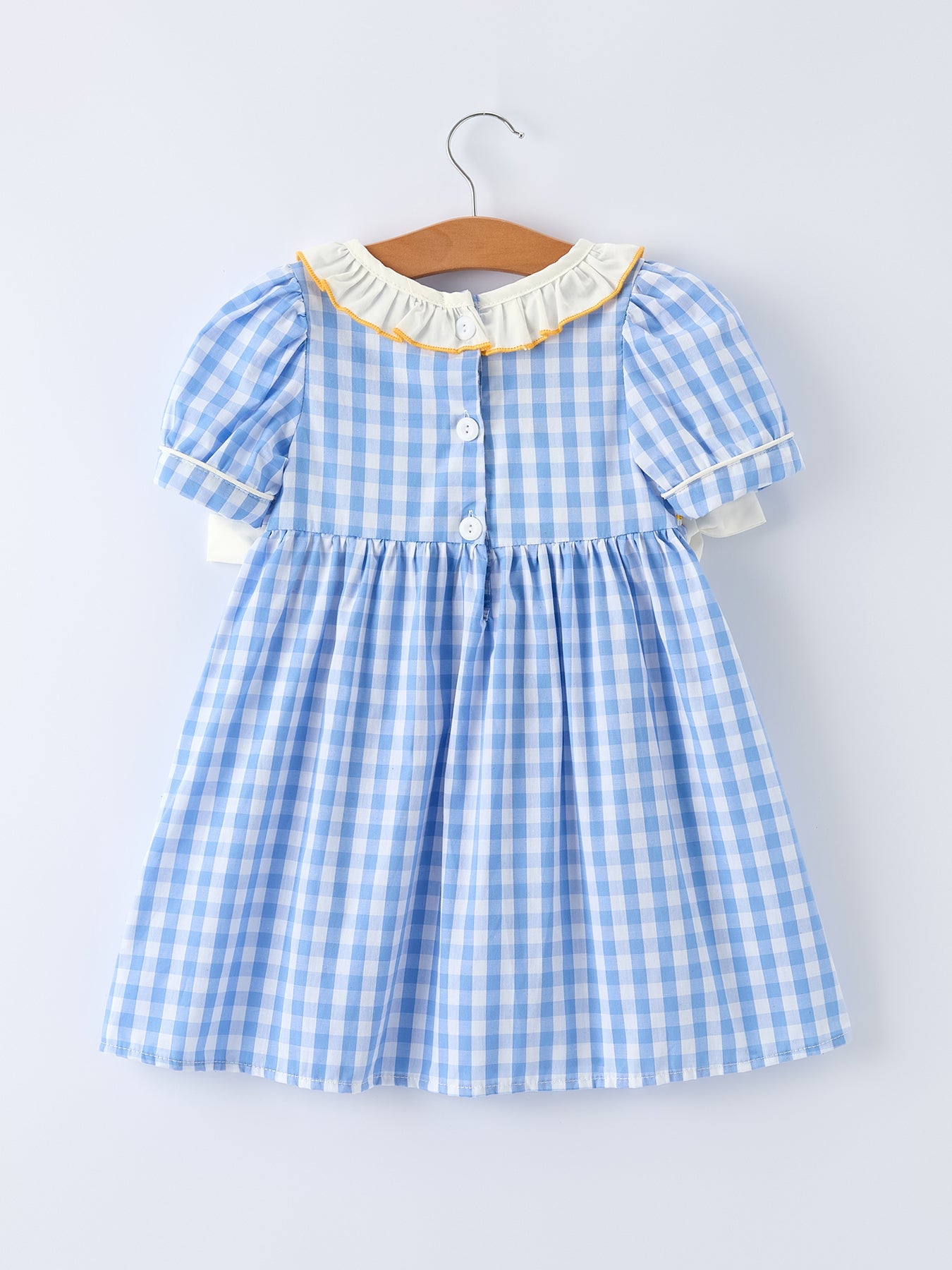 Toddler Girls Spring Daisy Smocked Dress with Bow - 100% Cotton Easter Dress