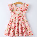 Girls Spring Chicken & Floral Farm Print Dress - Easter Dress