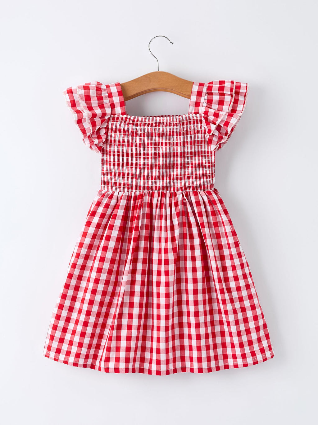 Girls Summer Plaid Smocked Dress - Matching Sibling Outfits Available