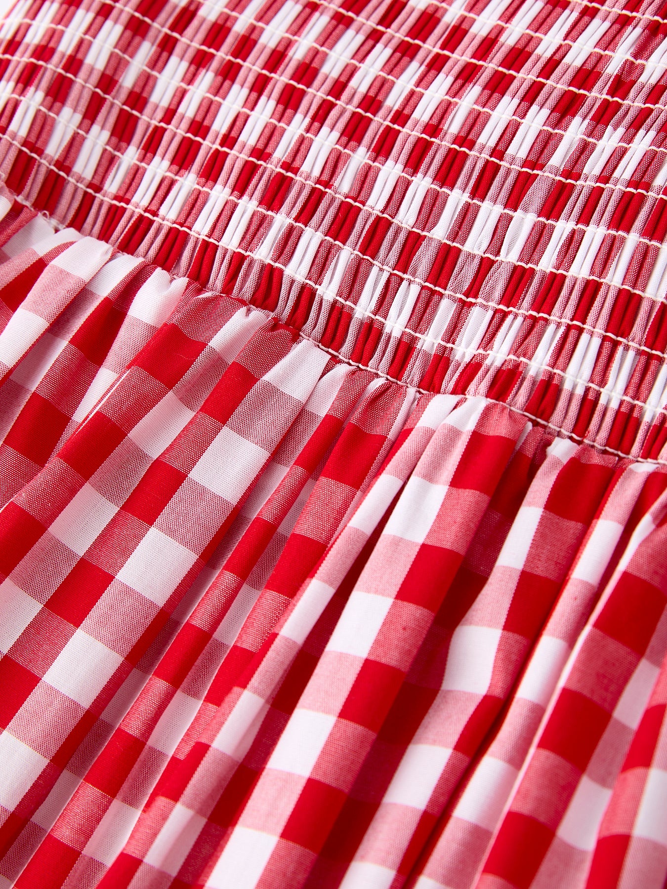 Girls Summer Plaid Smocked Dress - Matching Sibling Outfits Available