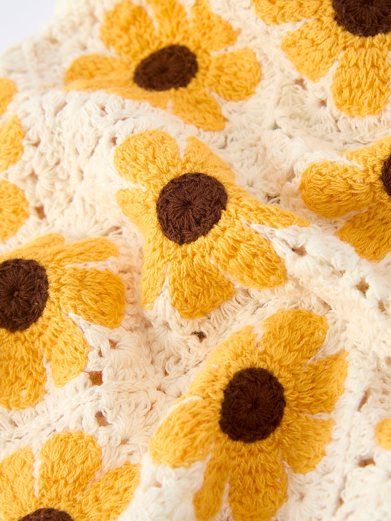 Baby Sunflower Crochet Romper - Handcrafted Summer Outfit