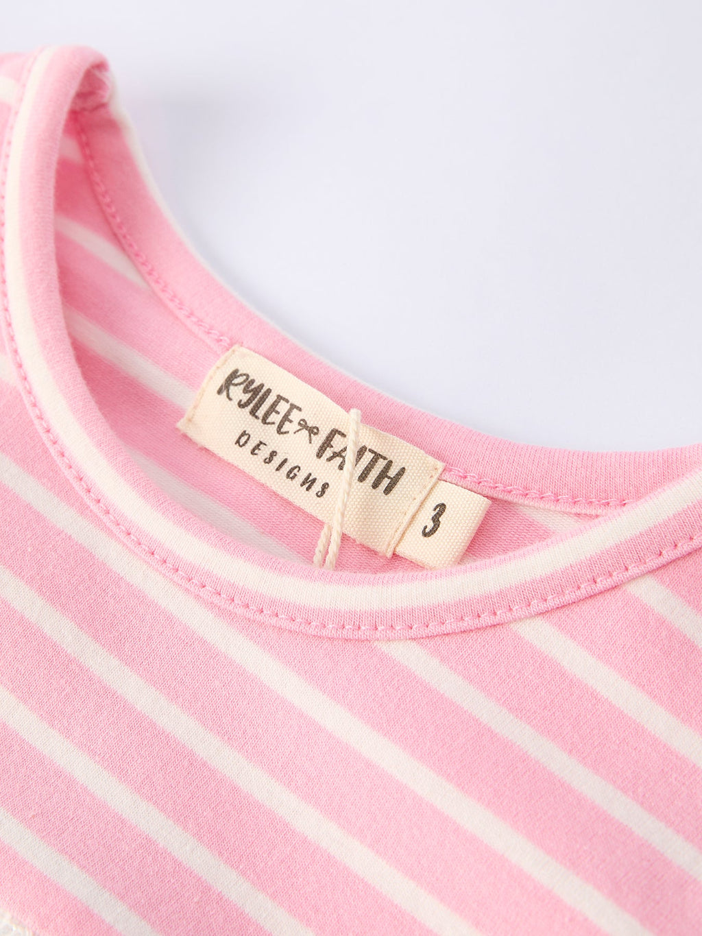 Girls Strawberry Embroidered Pink Stripe Smocked Dress - Cotton Blend