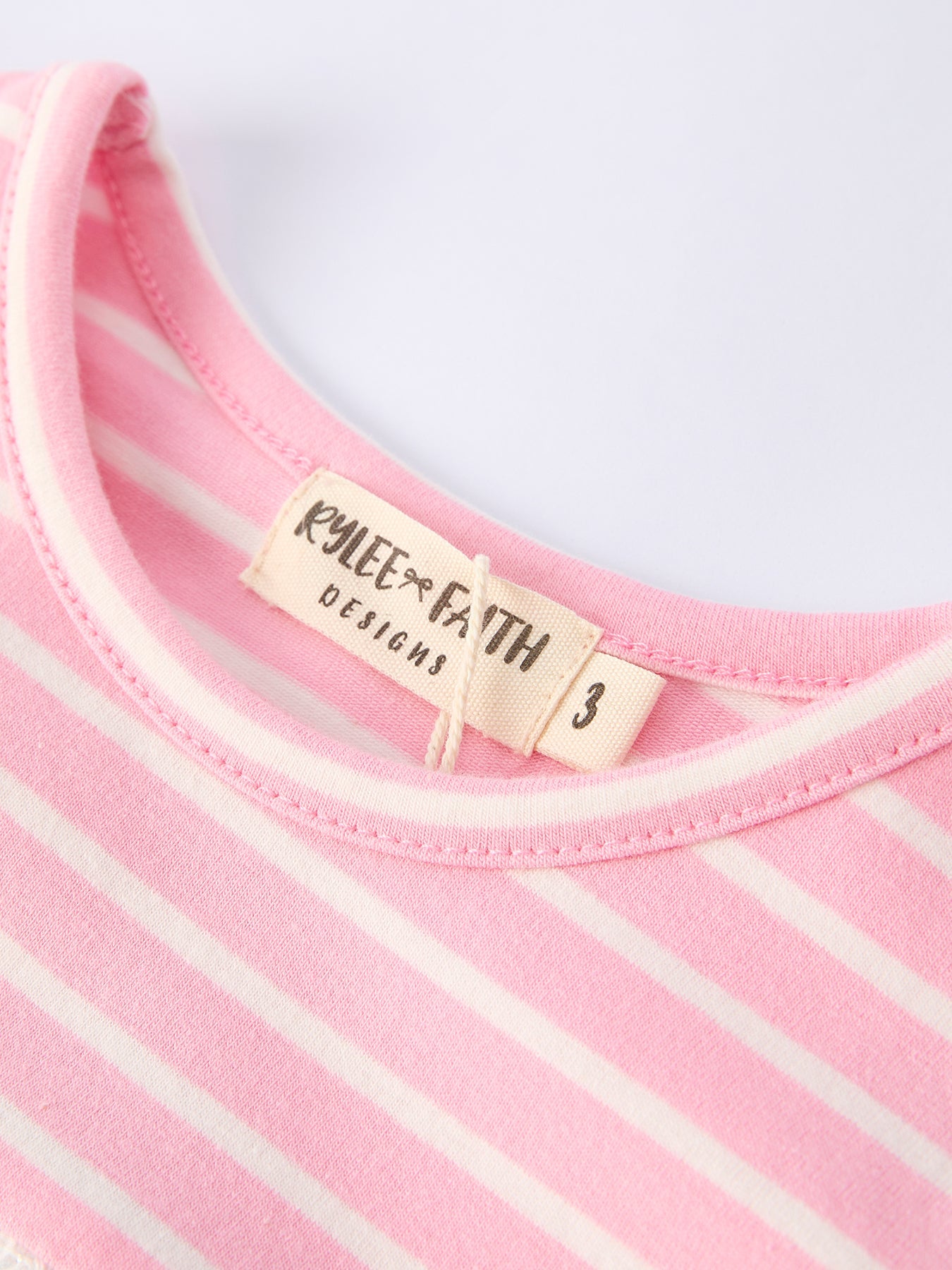 Girls Strawberry Embroidered Pink Stripe Smocked Dress - Cotton Blend