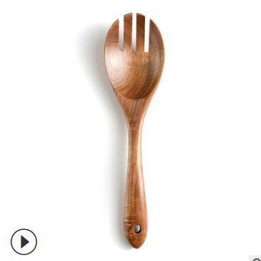 Premium Teak Wood Kitchen Utensil Set - 9-Piece Heat-Resistant Cooking Tools