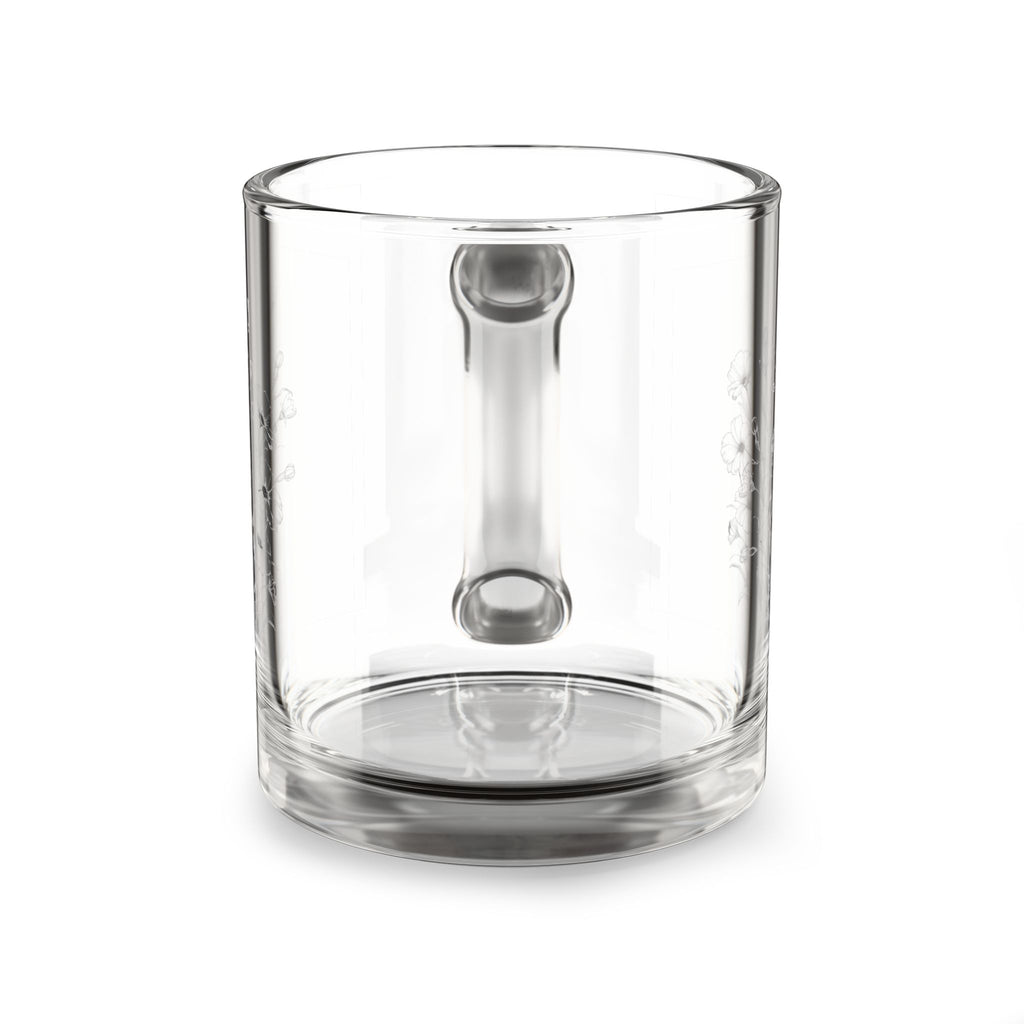 Wildflower Glass Mug, 10oz