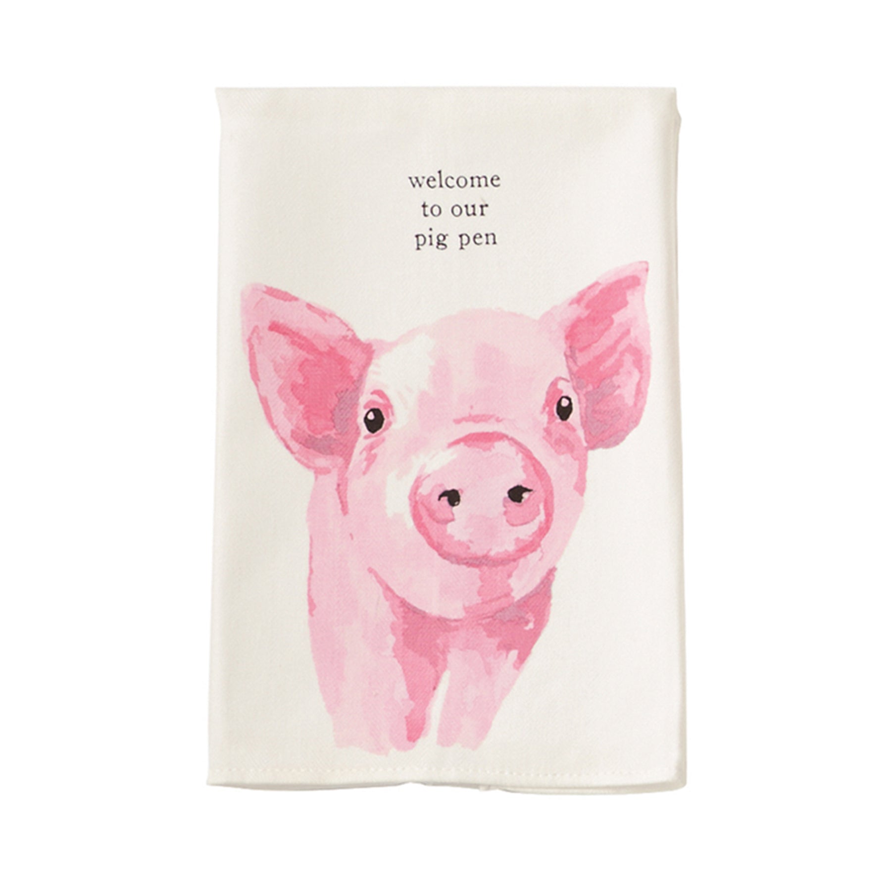 Mud Pie Farm Animal Hand Towels - Funny Cow & Chicken Kitchen Towels Set