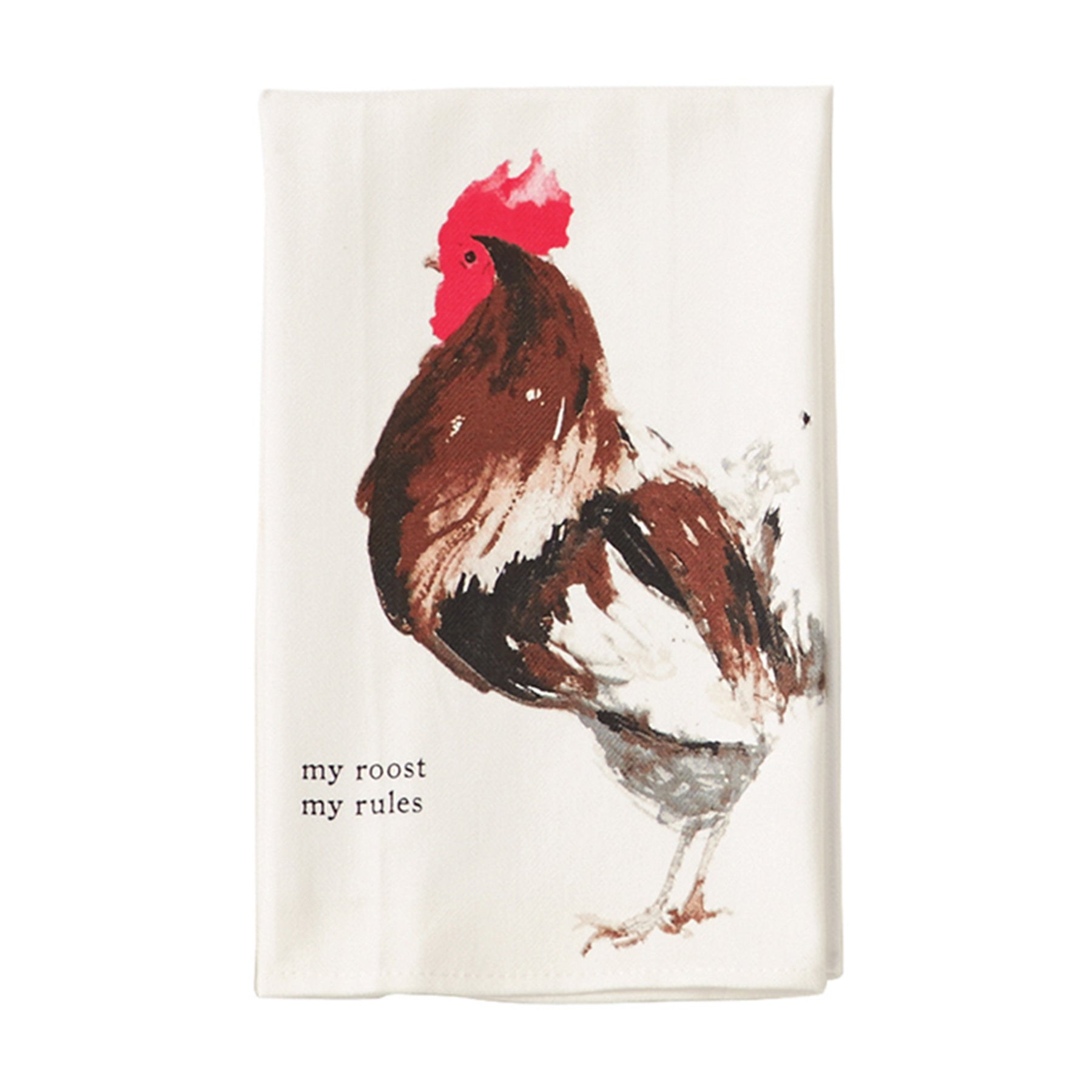 Mud Pie Farm Animal Hand Towels - Funny Cow & Chicken Kitchen Towels Set