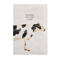 Mud Pie Farm Animal Hand Towels - Funny Cow & Chicken Kitchen Towels Set