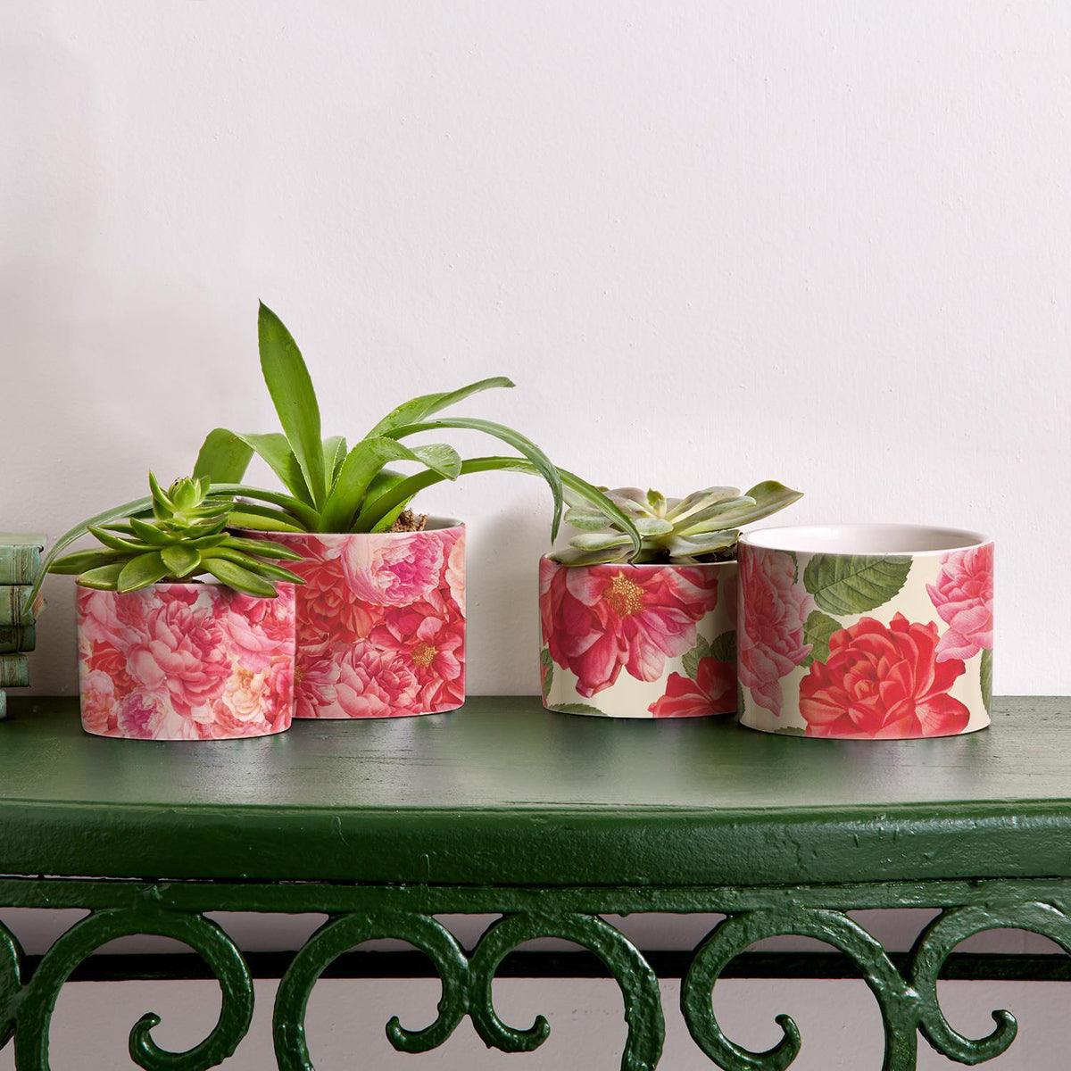 Rose Marie Floral Ceramic Cachepot Vase