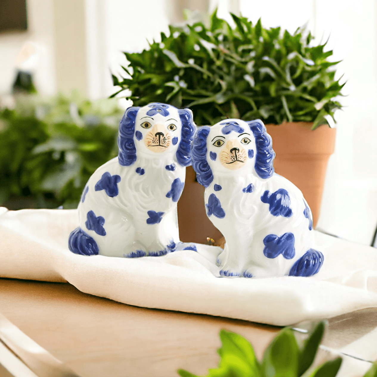 Staffordshire Dog Salt & Pepper Shakers Set