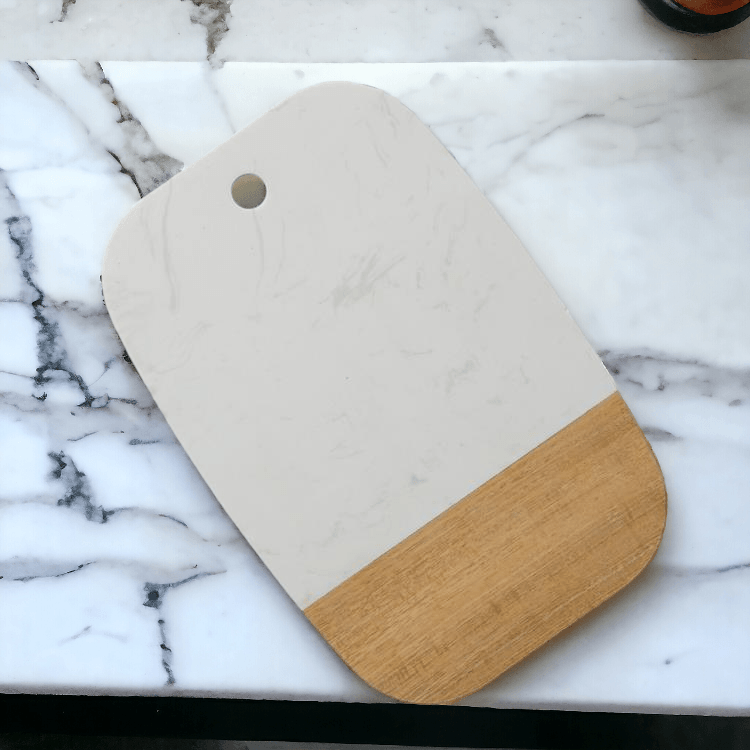Martha Acacia & Marble Serving Board 12x8"