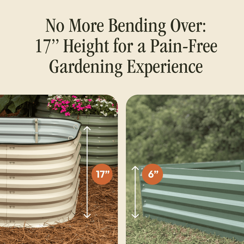 Gro-Rite Premium Raised Garden Bed - 17" Tall No Tools Needed