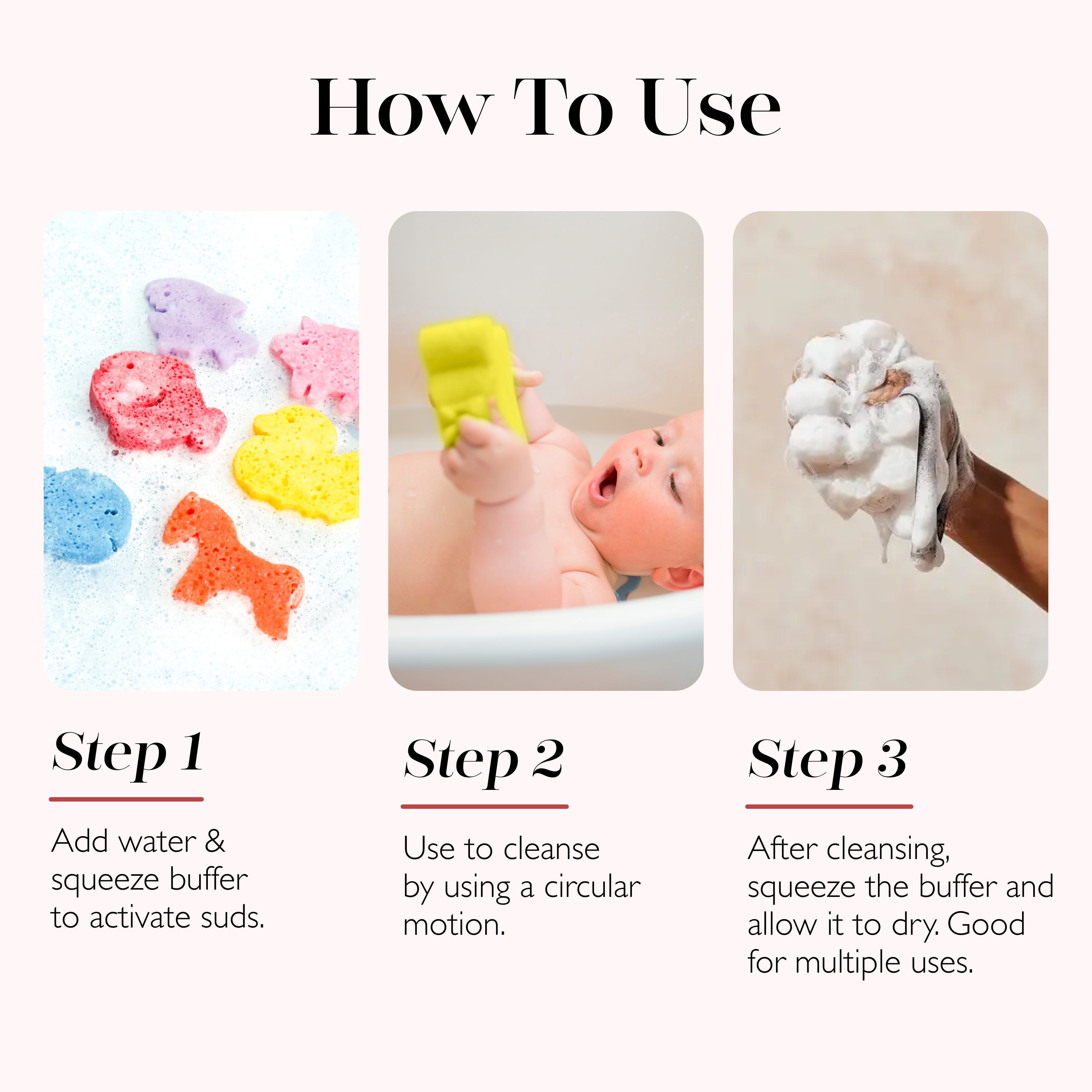 Farm Animals Bath Sponge Set - 3-Pack Gift Box