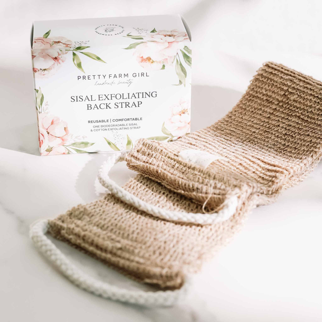 Sisal & Linen Back Exfoliating Strap - Natural Eco-Friendly Body Scrubber