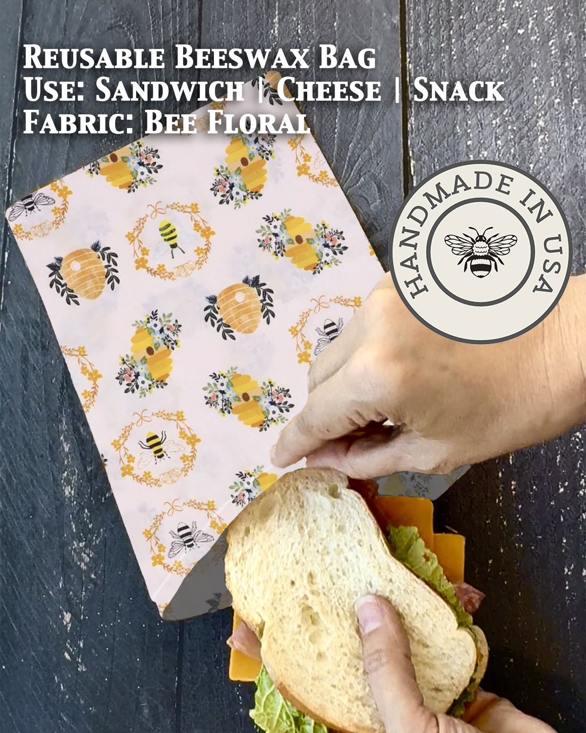 Snack | Beeswaxed Bag-Multiple Patterns