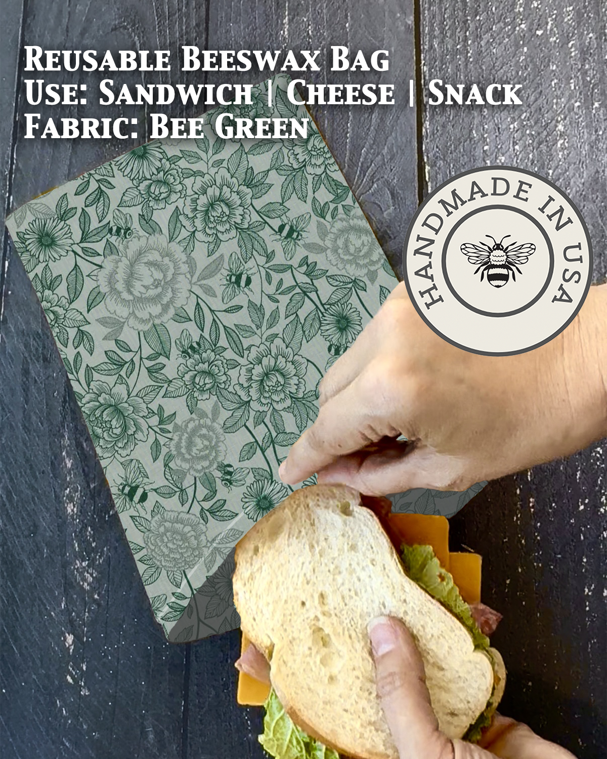 Snack | Beeswaxed Bag-Multiple Patterns
