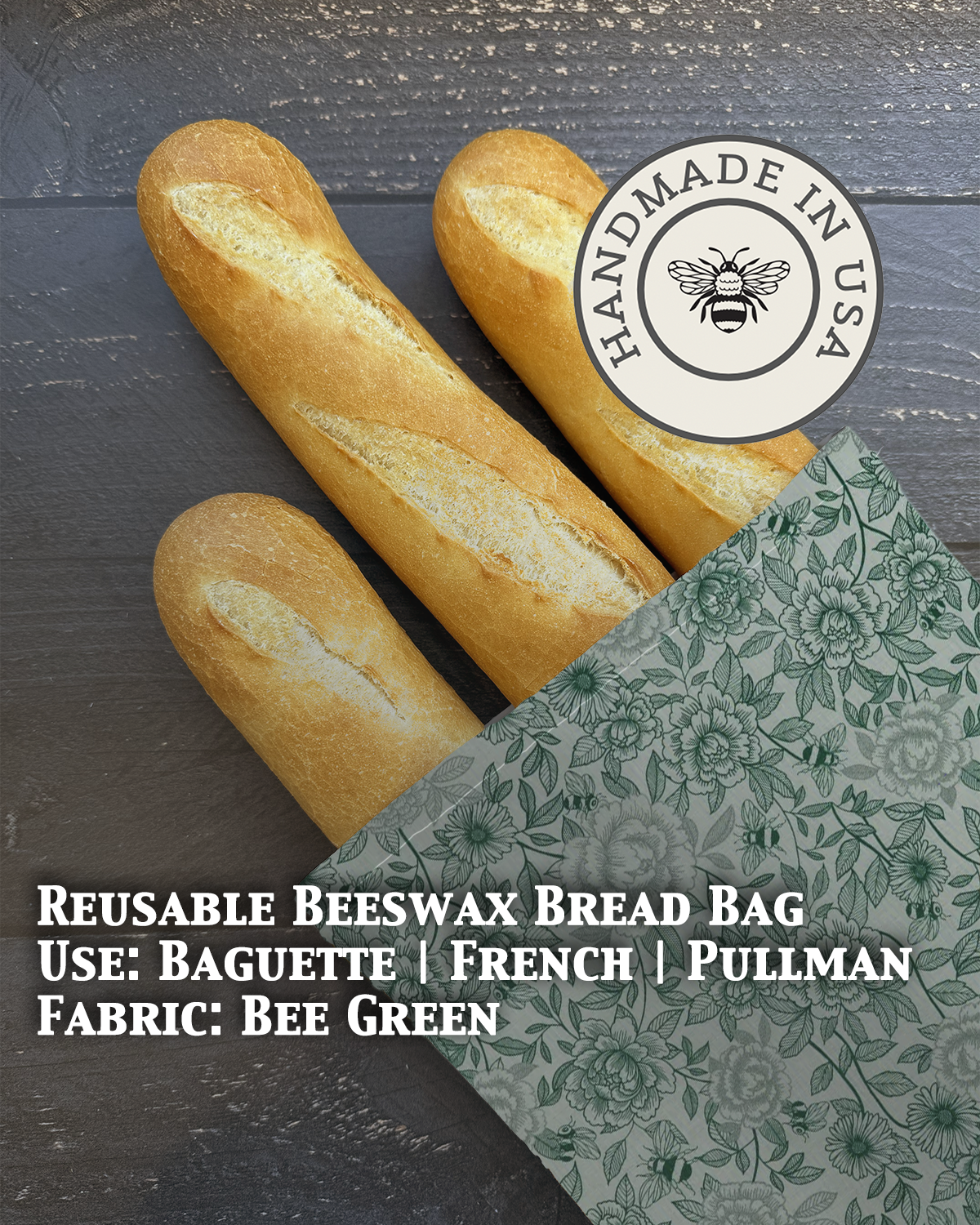 Baguette | Beeswaxed Bag-Multiple Patterns