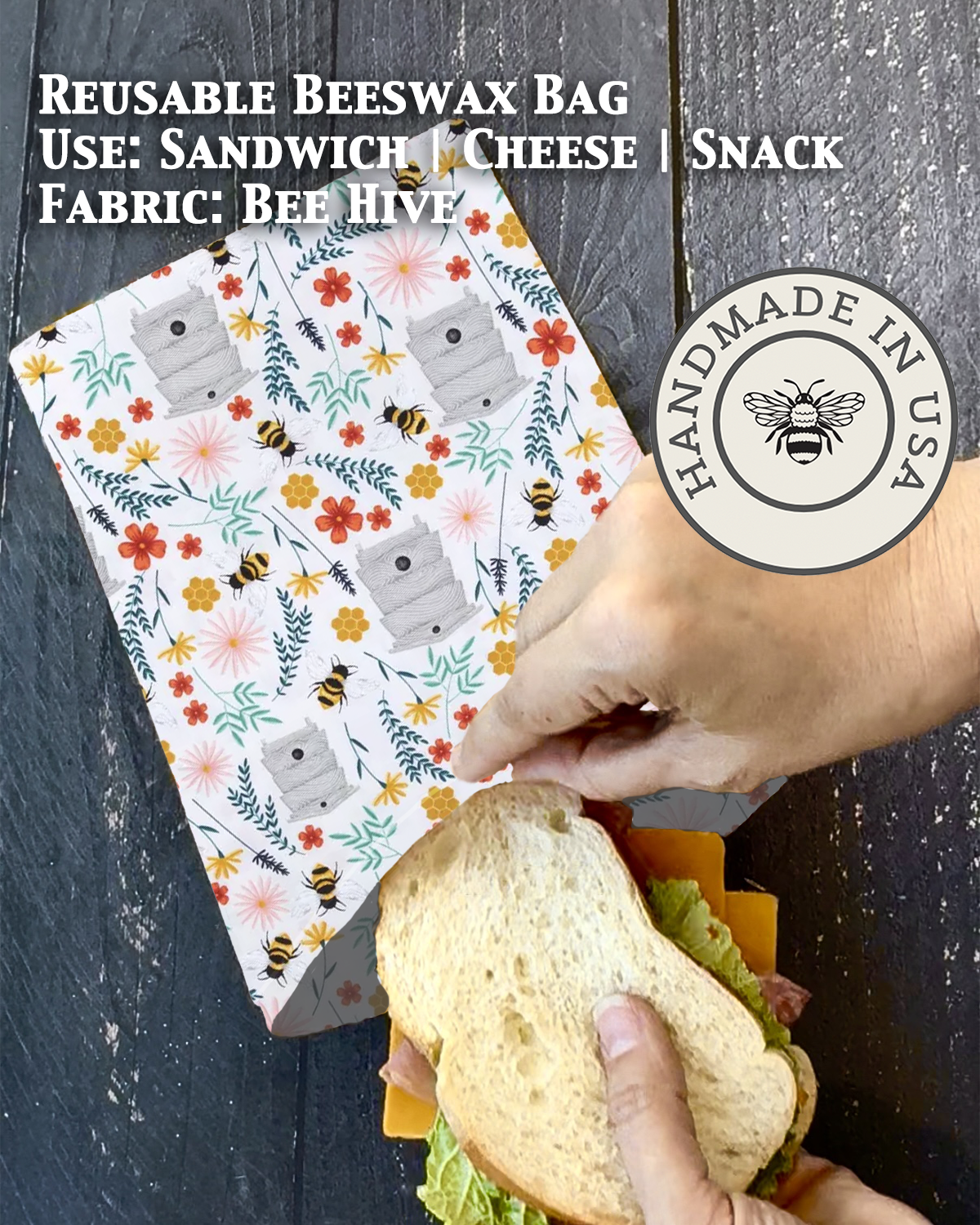 Snack | Beeswaxed Bag-Multiple Patterns