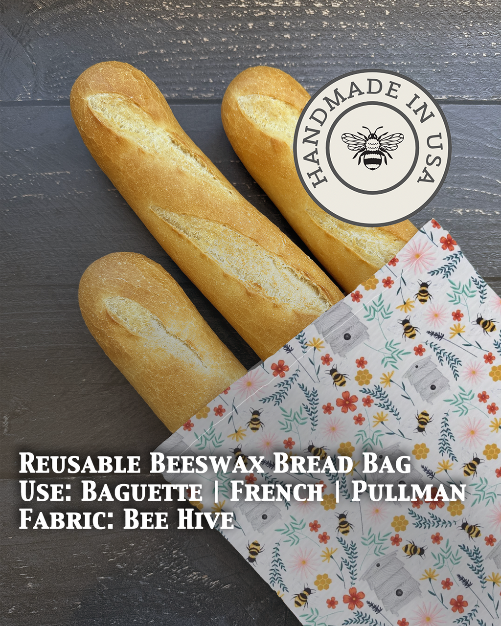 Baguette | Beeswaxed Bag-Multiple Patterns