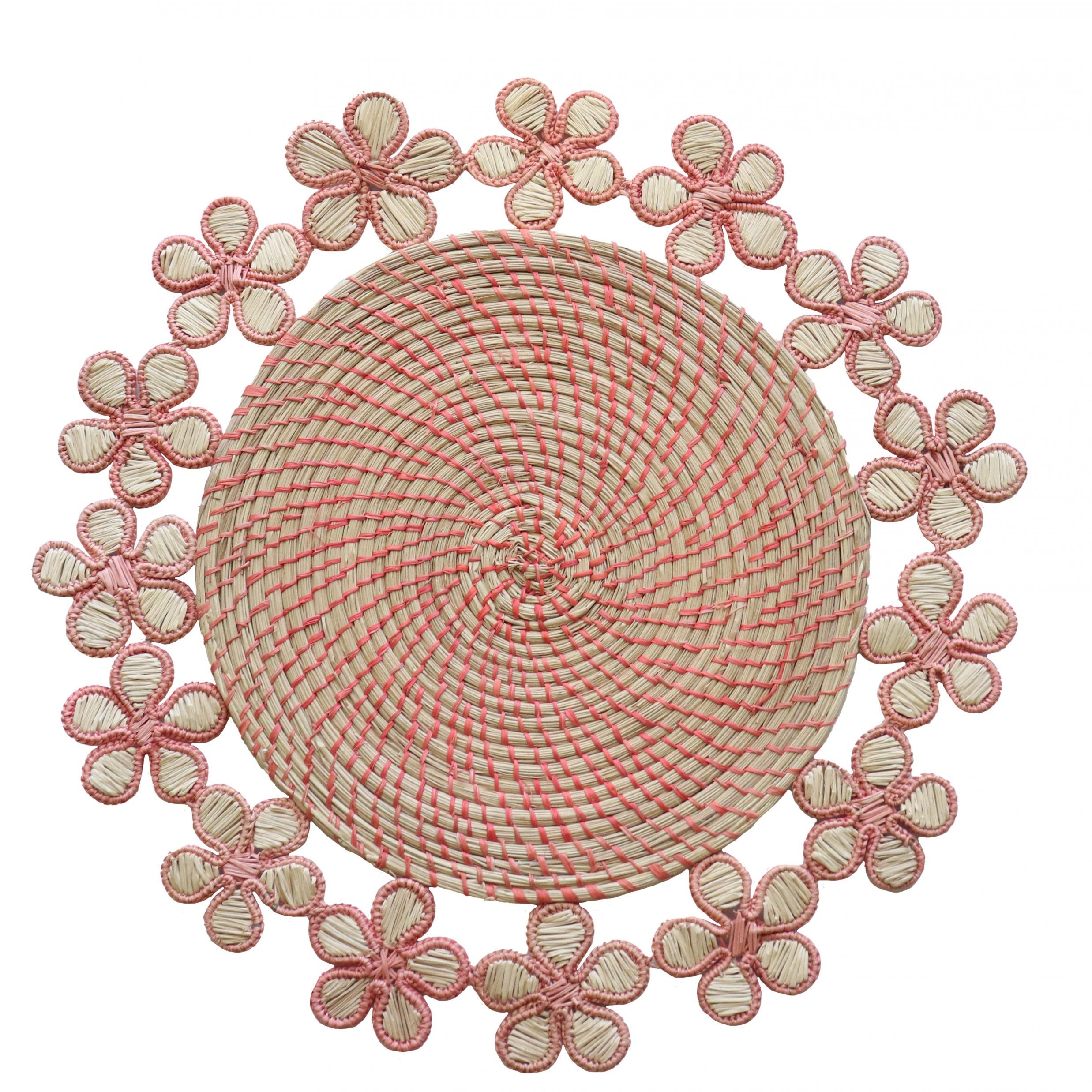 Plumeria Handwoven Iraca Placemat