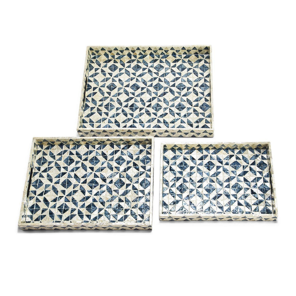 Daphne Geometric Mother of Pearl Serving Tray