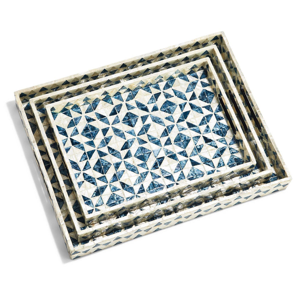 Daphne Geometric Mother of Pearl Serving Tray