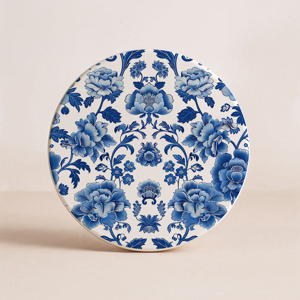 Chinoiserie Ceramic Coasters - Blue & White Designs