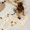 Handcrafted Wooden Car Track Toy for Toddlers