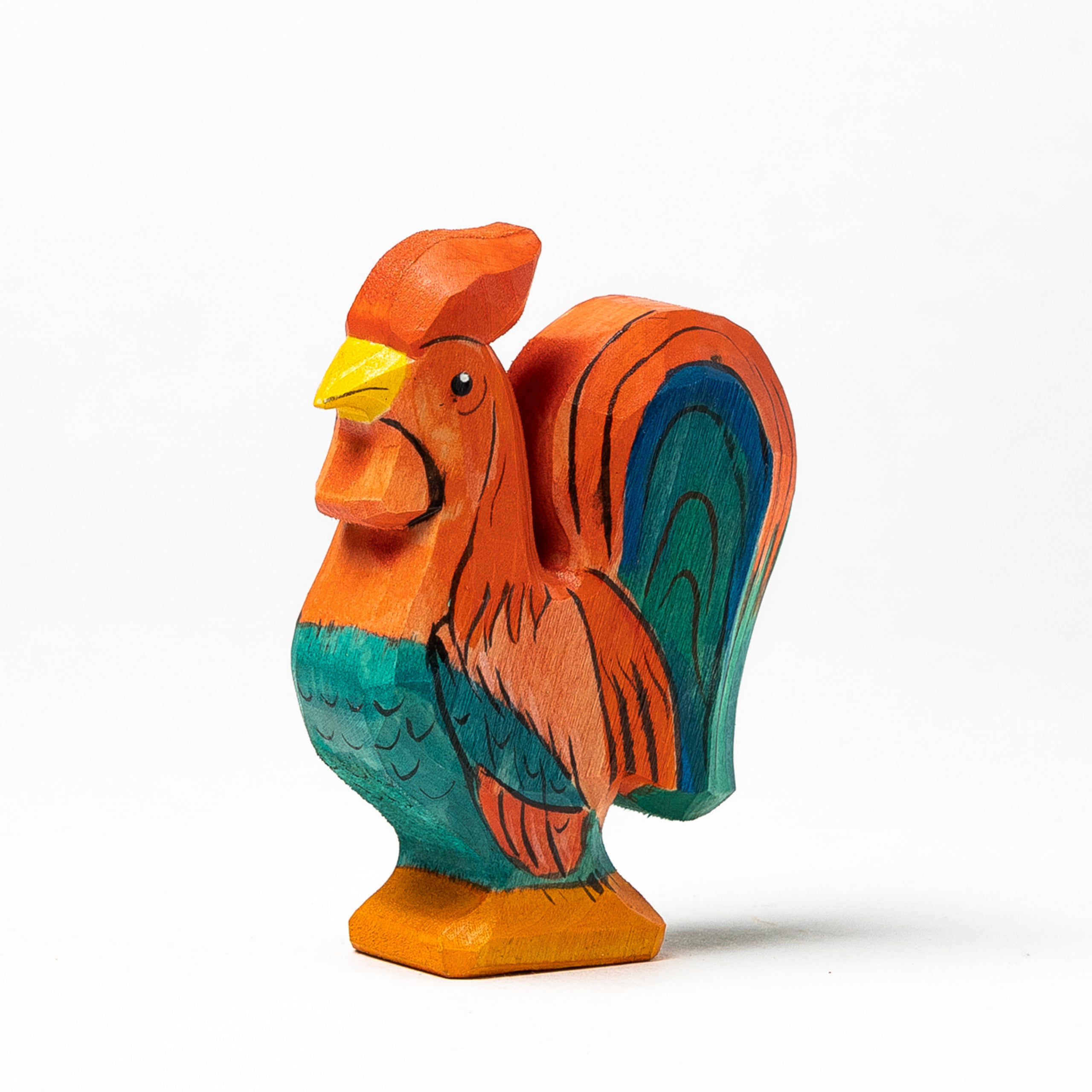 Waldorf Wooden Farm Animals Set - 13 Piece Hand-Painted Collection