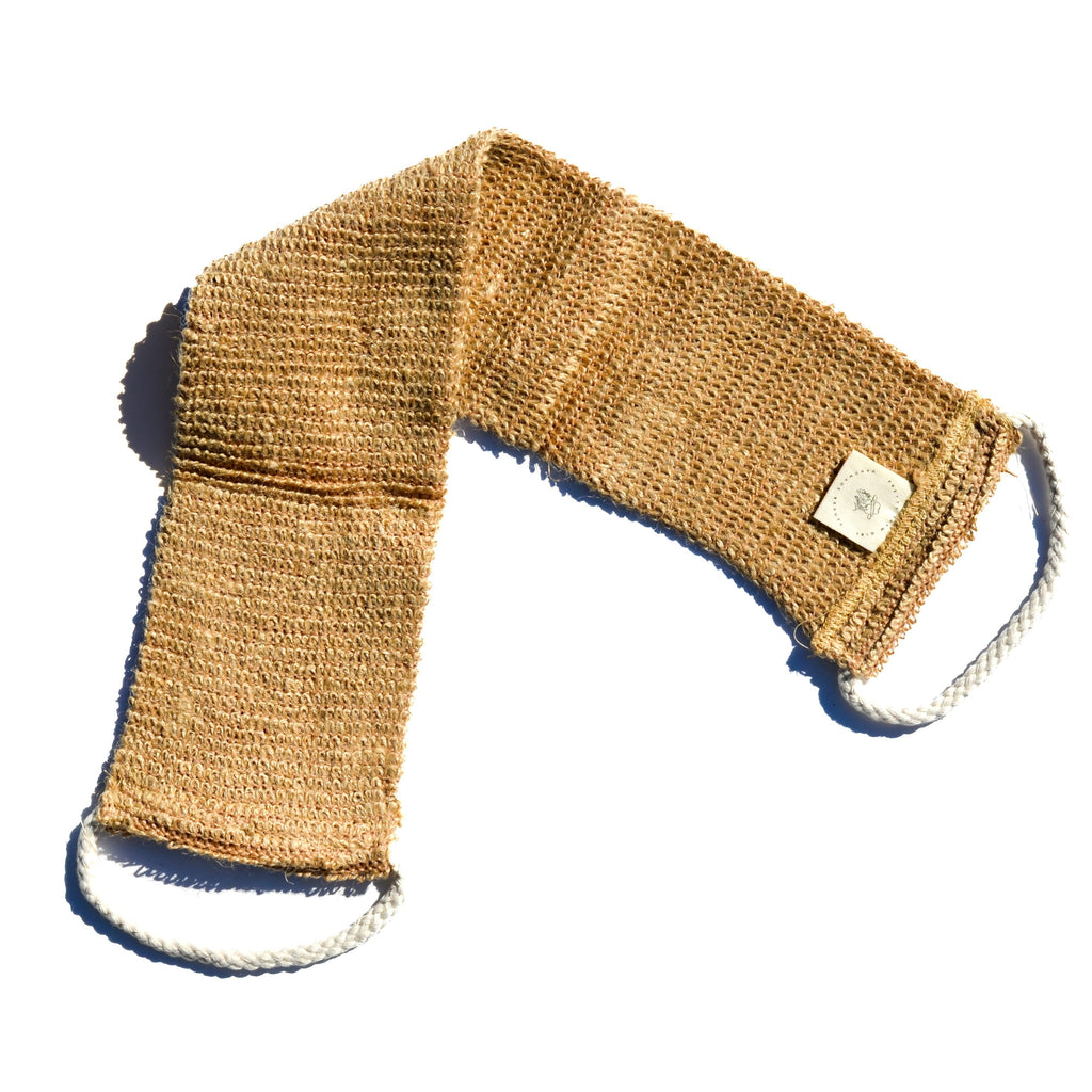 Sisal & Linen Back Exfoliating Strap - Natural Eco-Friendly Body Scrubber