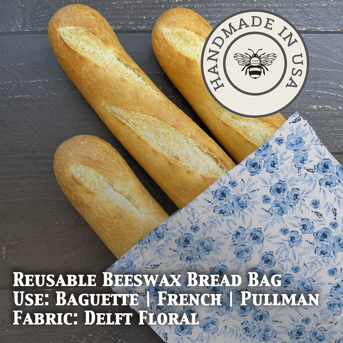 Baguette | Beeswaxed Bag-Multiple Patterns