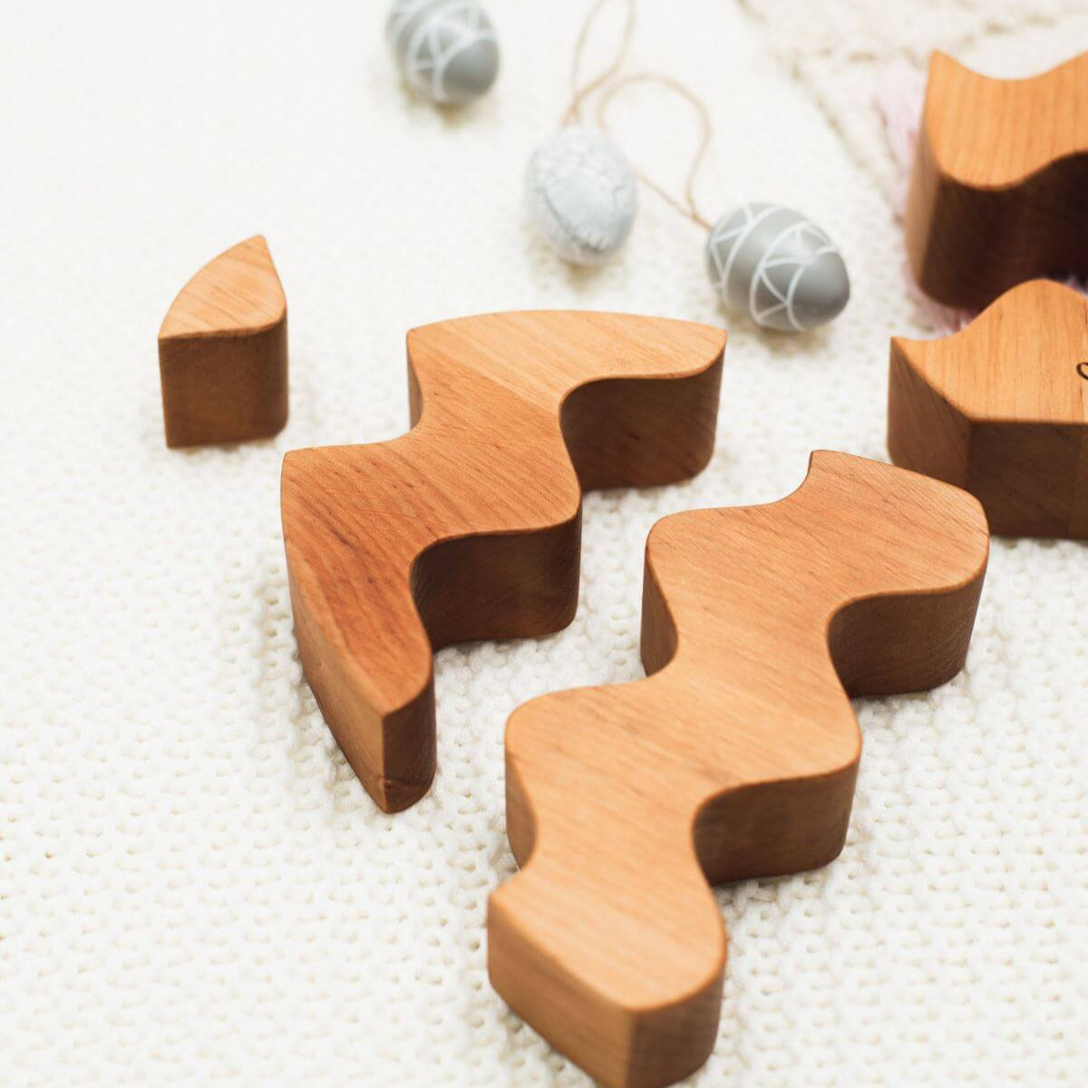 Wooden Easter Egg Stacker Toy - Personalized Montessori Stacking Toy for Toddlers