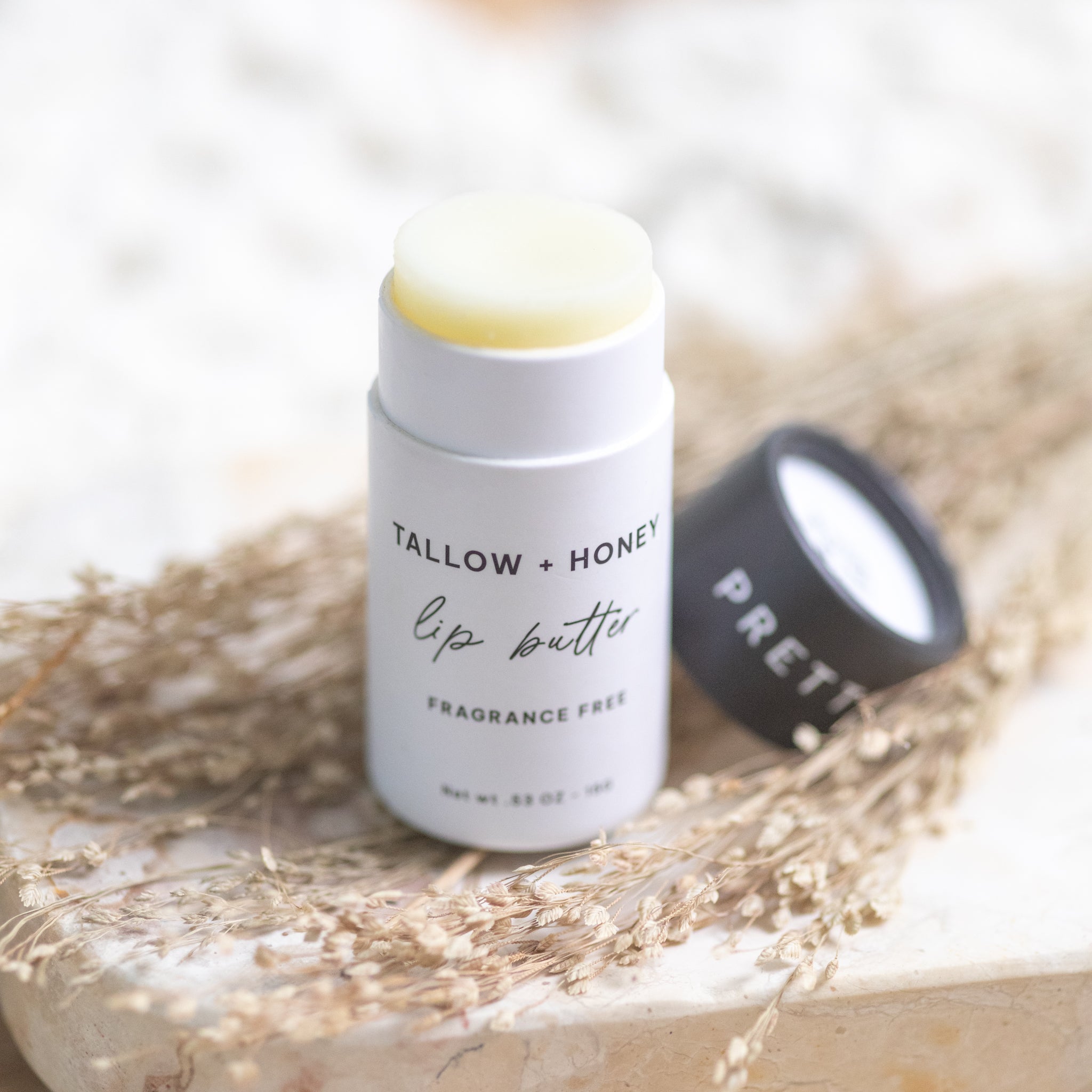 Fragrance-Free Tallow + Honey Lip Butter - Natural Healing Lip Balm