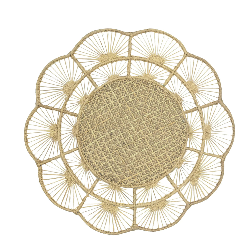 Petal Perfection Handwoven Iraca Placemat