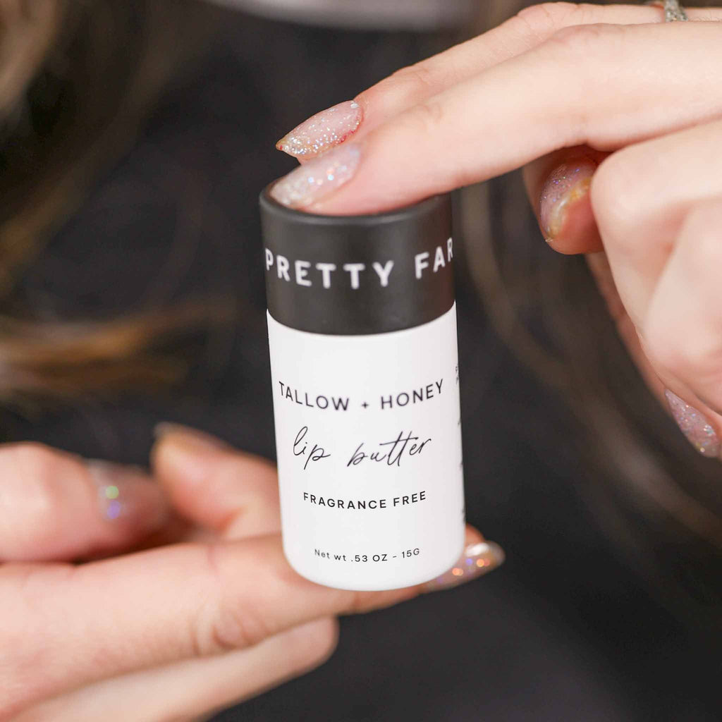 Fragrance-Free Tallow + Honey Lip Butter - Natural Healing Lip Balm