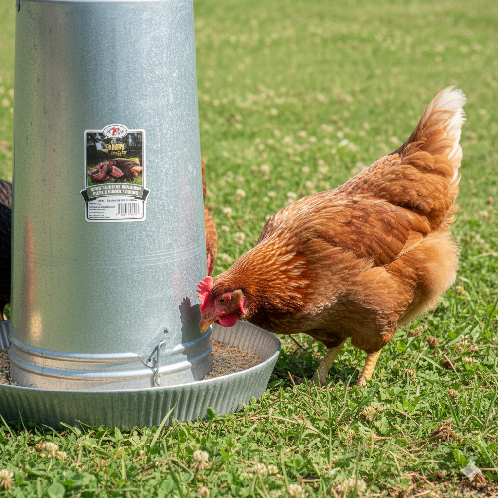 Little Giant 40-Lb Hanging Poultry Feeder - Galvanized Steel