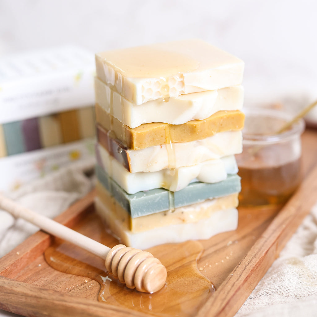 Honeycomb Harvest Goat Milk & Tallow Soap Sampler - 8 Handcrafted Bars