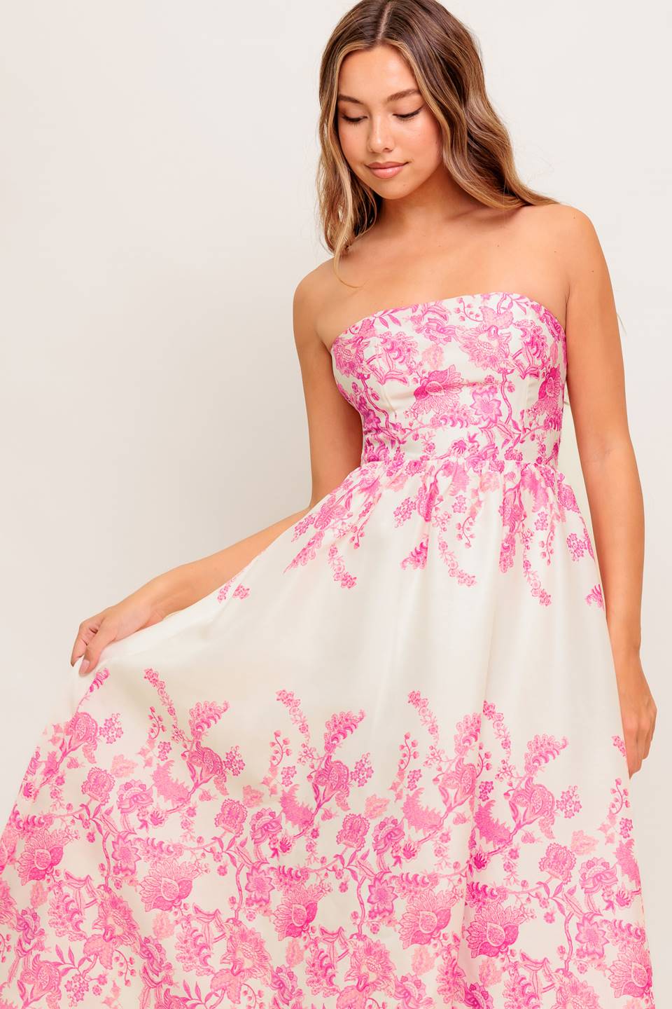 COCO LOCOS WOVEN MIDI DRESS