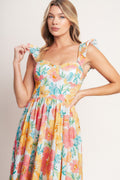 SOFT SUNSHINE WOVEN MIDI DRESS