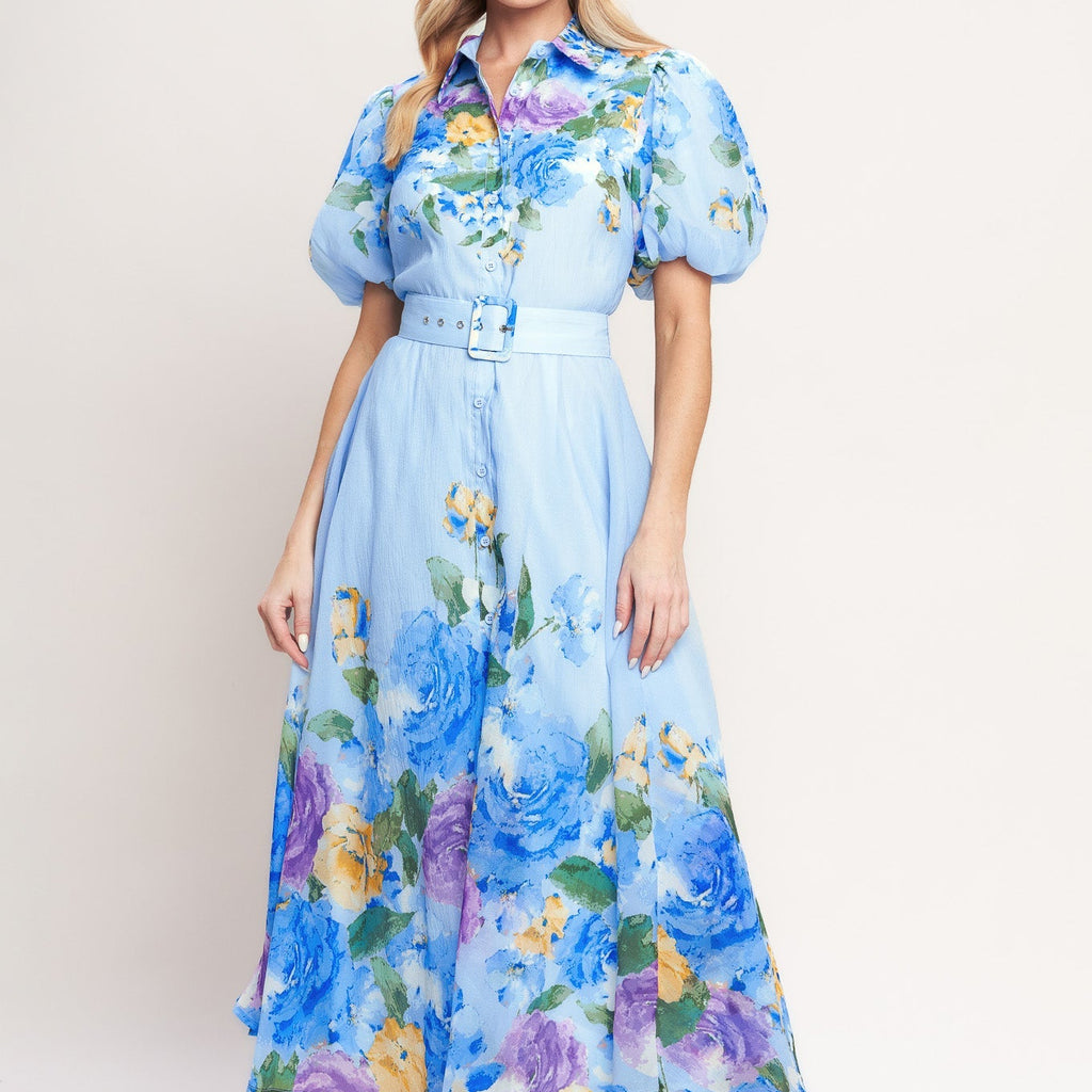 SPRINGTIME SWEETHEART WOVEN MIDI DRESS