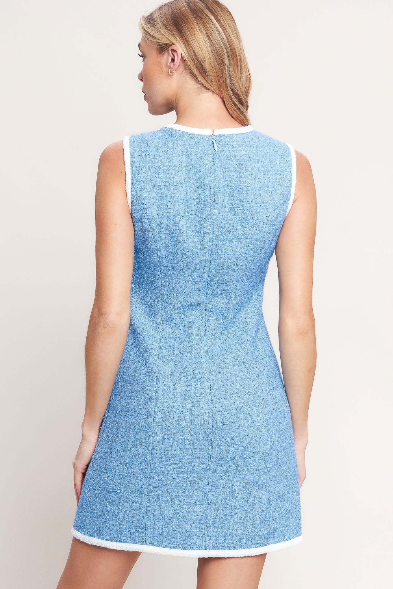 Blue Skies and Daydreams Woven Mini Dress with Pockets