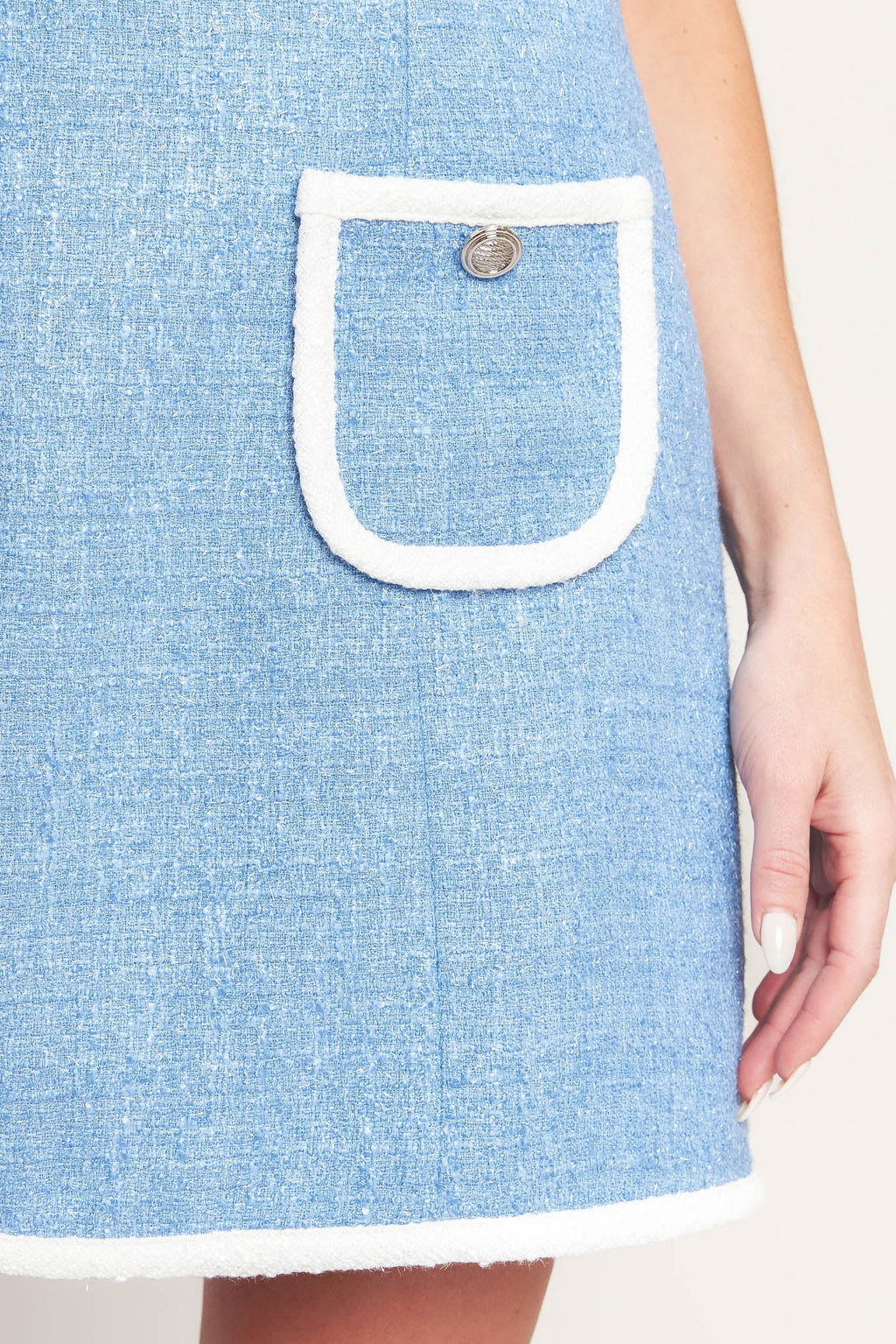 Blue Skies and Daydreams Woven Mini Dress with Pockets