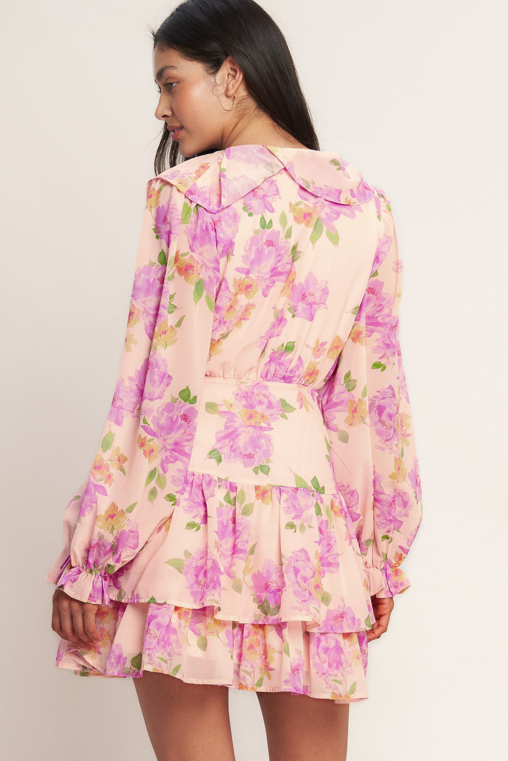 Sweet Serendipity Printed Mini Dress with Ruffle Details